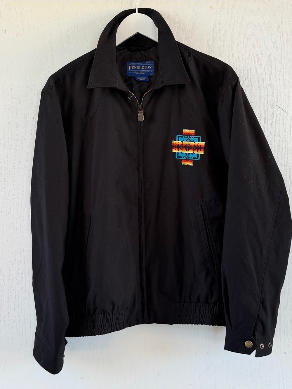 Pendleton Southwest Zip Harrington Bomber Jacket Men’s L Black
